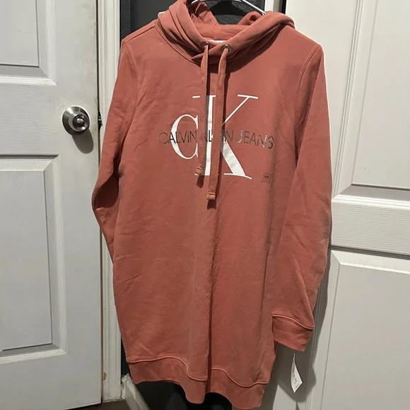 Calvin Klein Men's Terracotta Hoodie Sweater - Picture 1 of 6